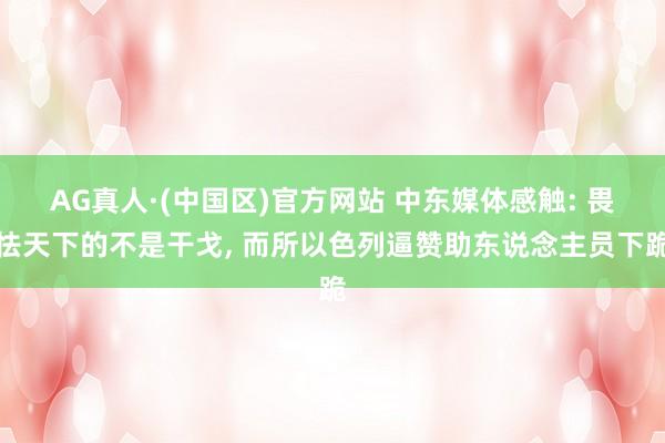 AG真人·(中国区)官方网站 中东媒体感触: 畏怯天下的不是干戈, 而所以色列逼赞助东说念主员下跪
