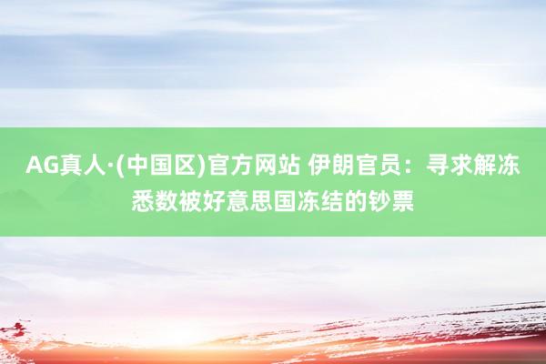 AG真人·(中国区)官方网站 伊朗官员：寻求解冻悉数被好意思国冻结的钞票