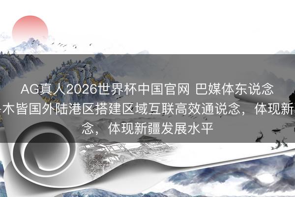 AG真人2026世界杯中国官网 巴媒体东说念主士：乌鲁木皆国外陆港区搭建区域互联高效通说念，体现新疆发展水平