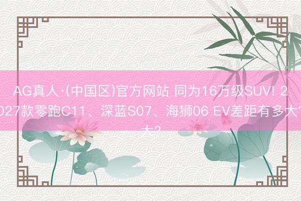 AG真人·(中国区)官方网站 同为16万级SUV! 2027款零跑C11、深蓝S07、海狮06 EV差距有多大?